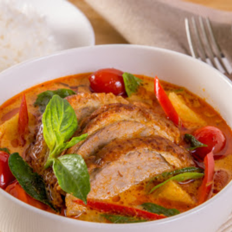 TC026 ແກງເຜັດເປັດຍ່າງ  Red curry roasted duck